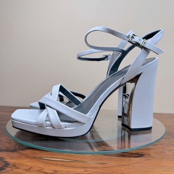 Franco Sarto Damalis Platform Sandal - Stone  - size 9 - Picture 1 of 12